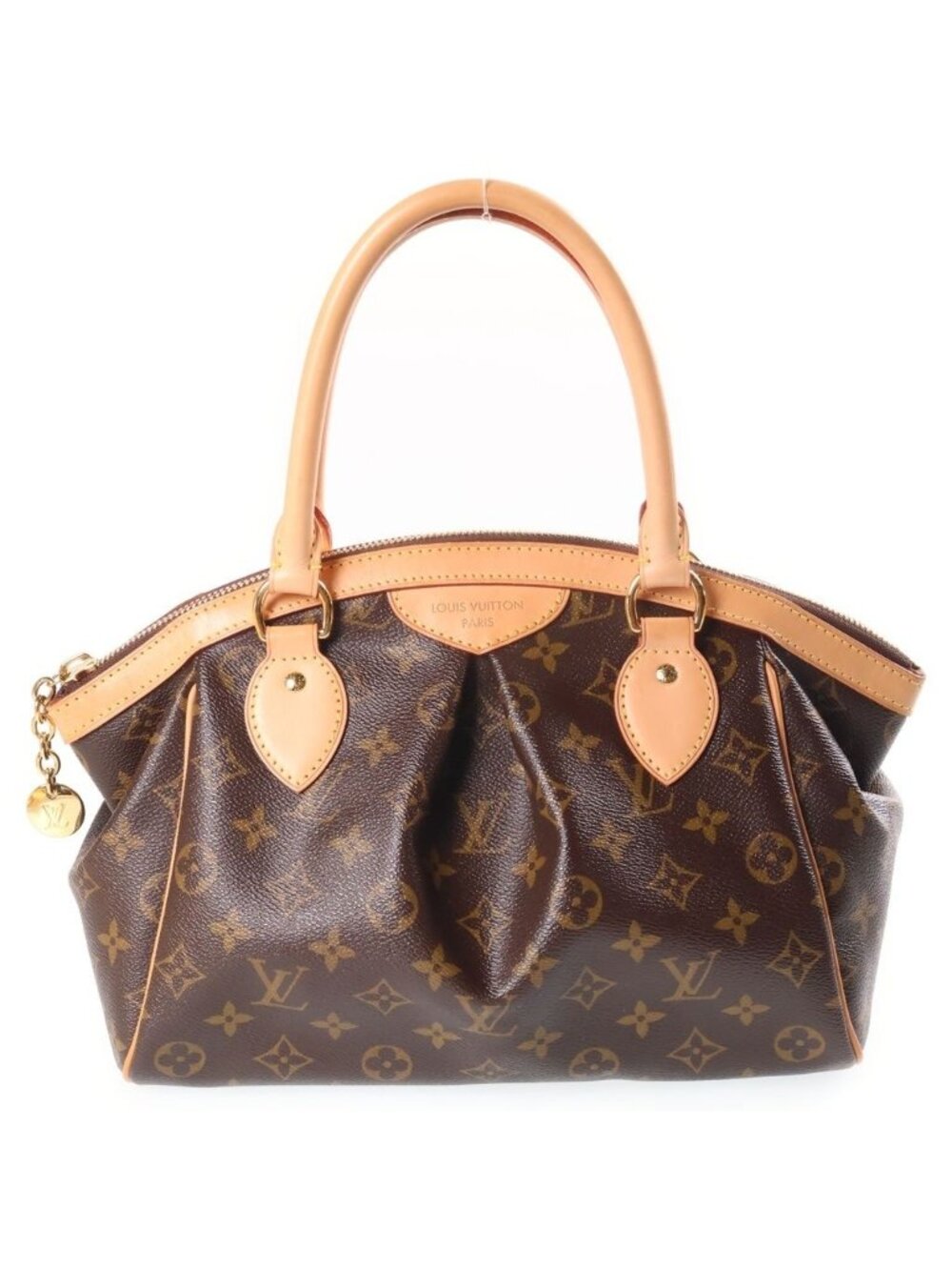 Louis Vuitton Monogram Tivoli PM Handbag Brown Leather Gold